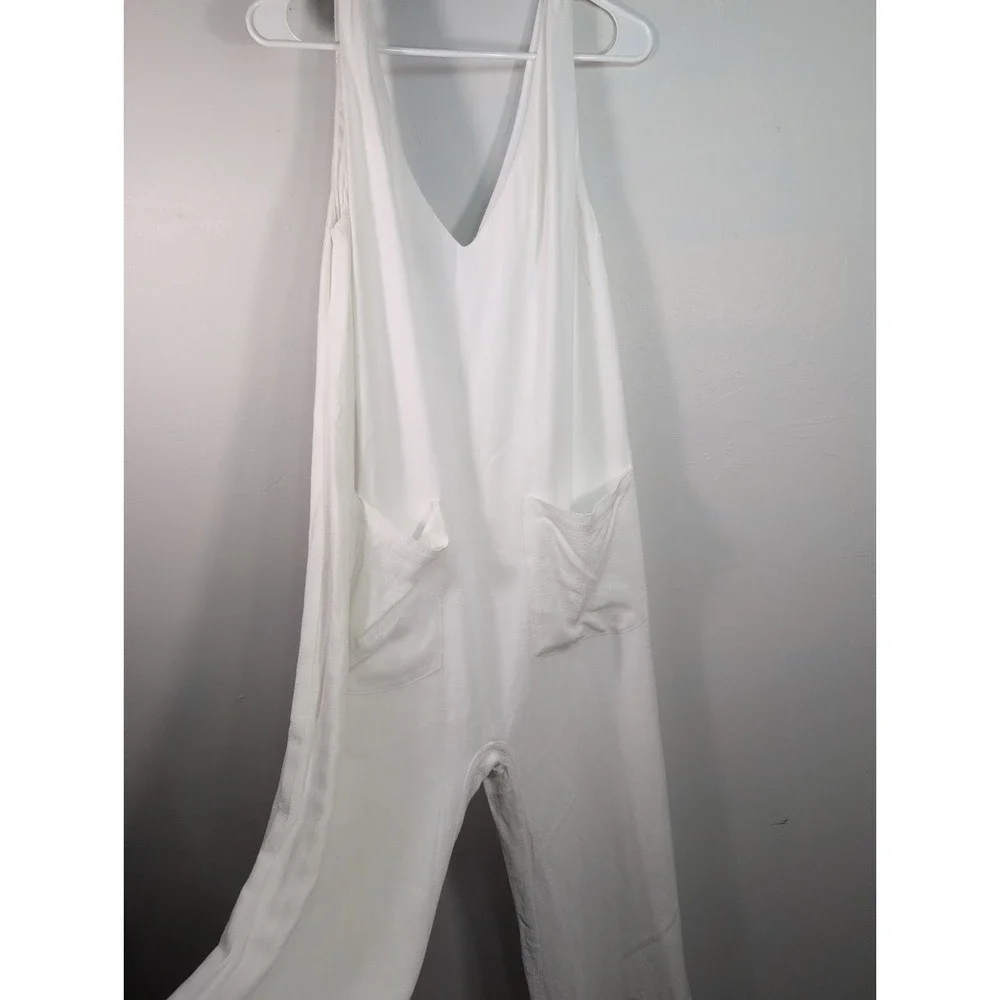 BUMPSUIT Jumpsuit Maternity Romper Small White Stretchy Soft Sleeveless